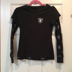 Oakland Raiders layered look tee